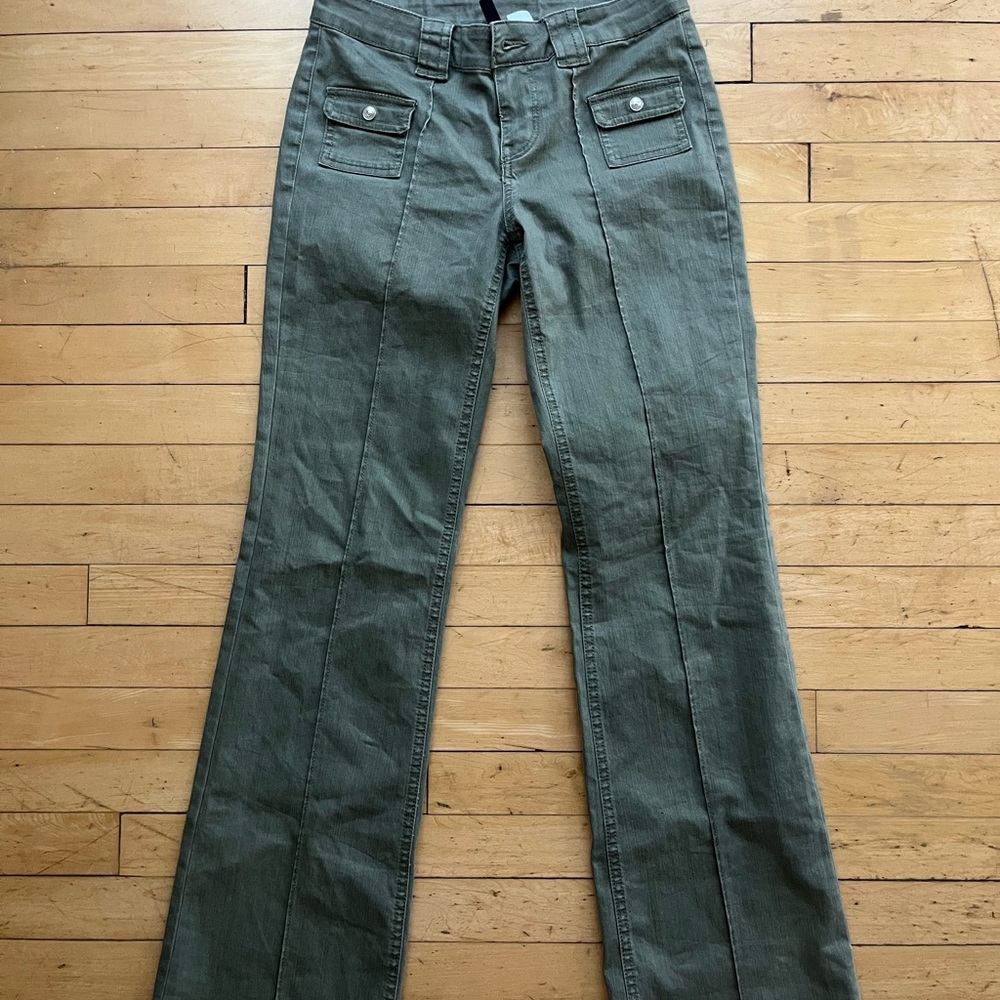 Divided Olive Green Flare & Wide Leg Jeans